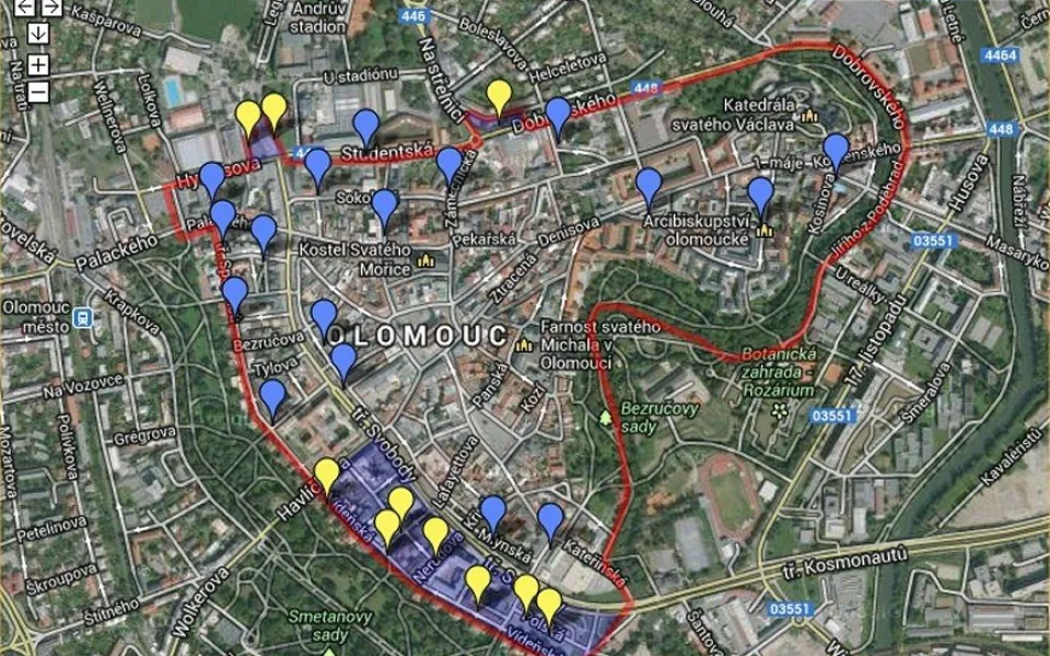 Zóna placeného parkování v Olomouci
