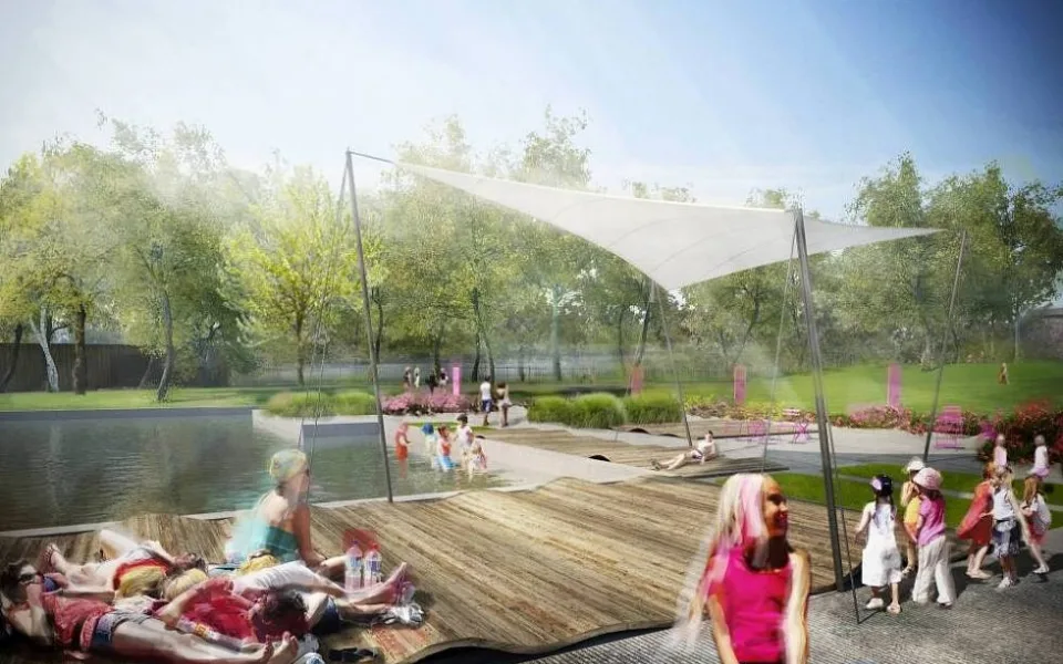 Vizualizace nové podoby rozária Autor: Atelier zahradní a krajinářské architektury Zdeněk Sendler