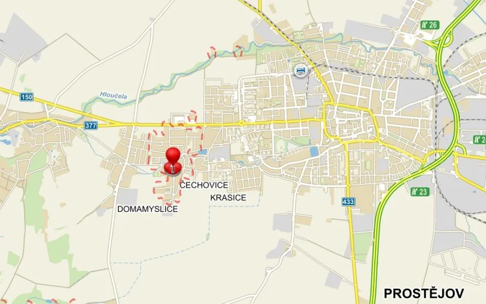 obec Čechovice, zdroj: mapy.cz
