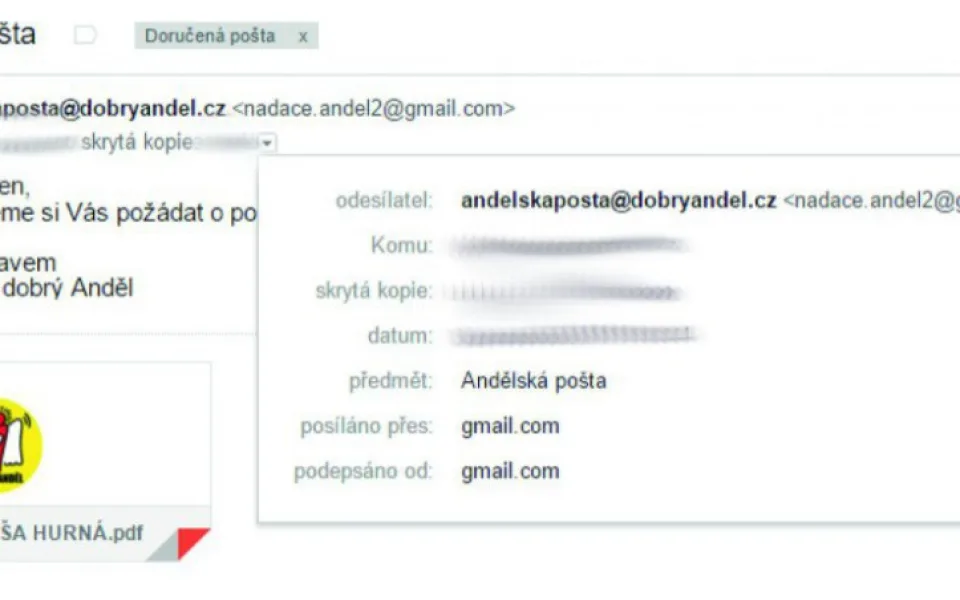kopie emailu