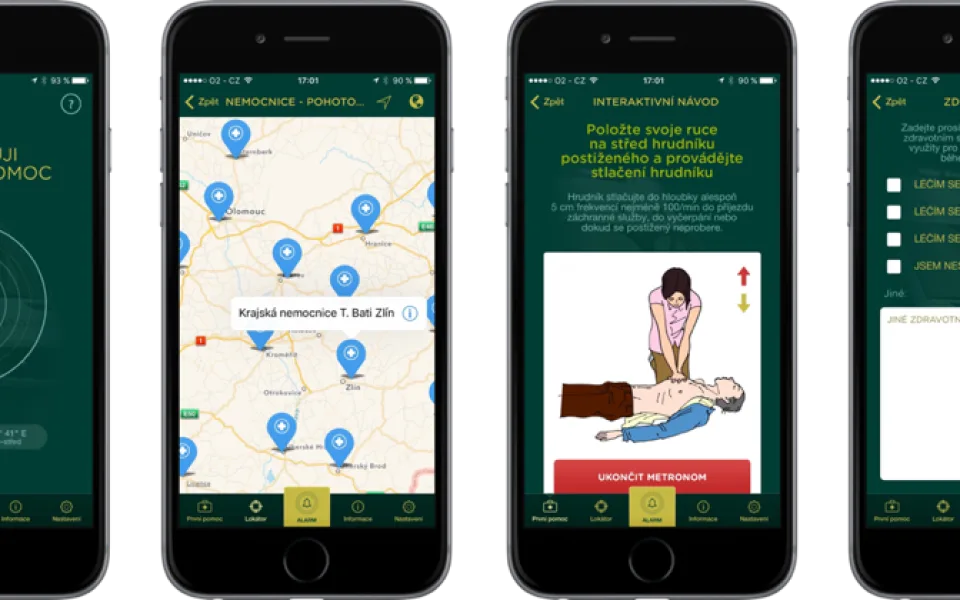 Záchranáři mají nového pomocníka, mobilní aplikace Záchranka jim pomůže rychle najít místo nehody