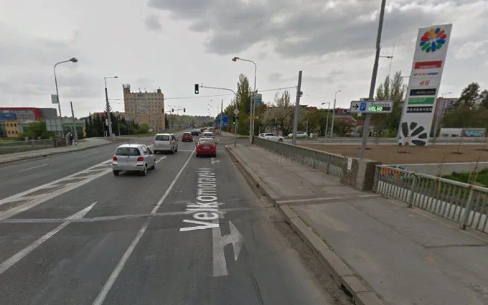 Velkomoravská Zdroj: Google Mapy