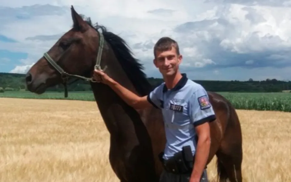 Policisté odchytávali v polích volně pobíhajícího koně, pak pátrali po jeho majiteli