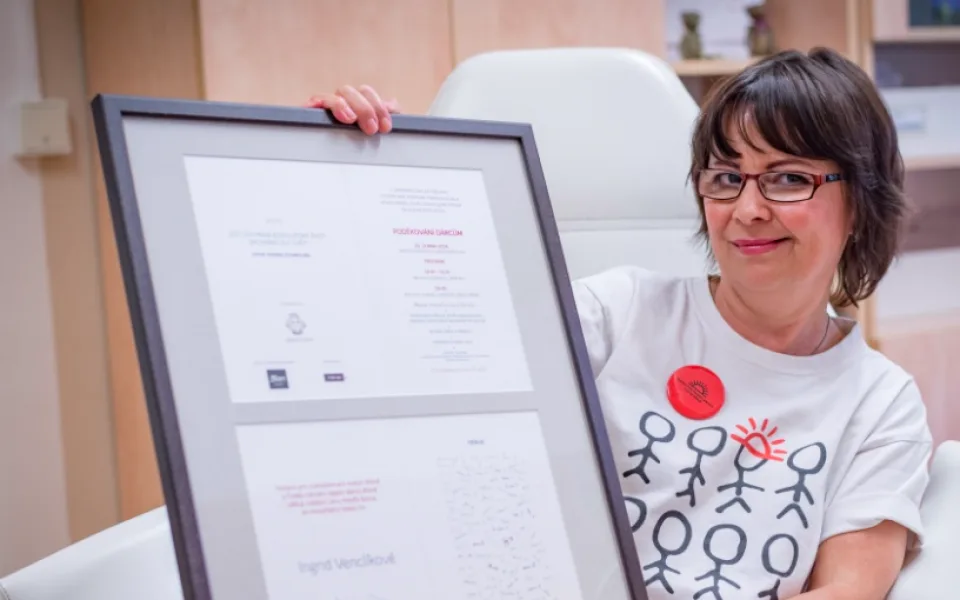 Nábor dárců kostní dřeně naplňuje můj život, říká oceněná sestra z olomoucké nemocnice Ingrid Venclíková