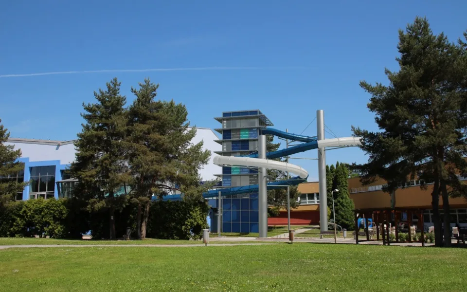 Tobogán na olomouckém plaveckém stadionu