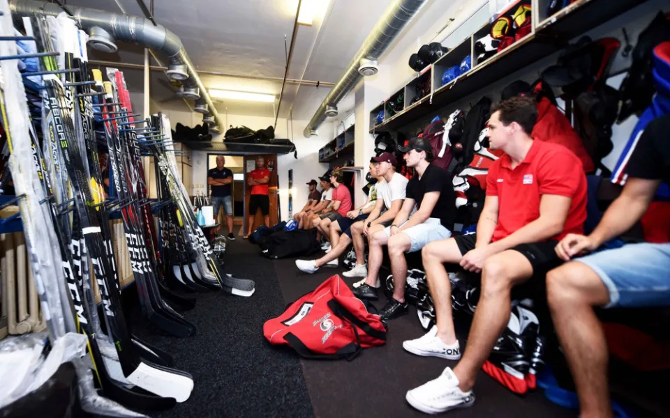 FOTO: Česká hokejová reprezentace trénuje v Přerově, v nominaci je osm hráčů z NHL