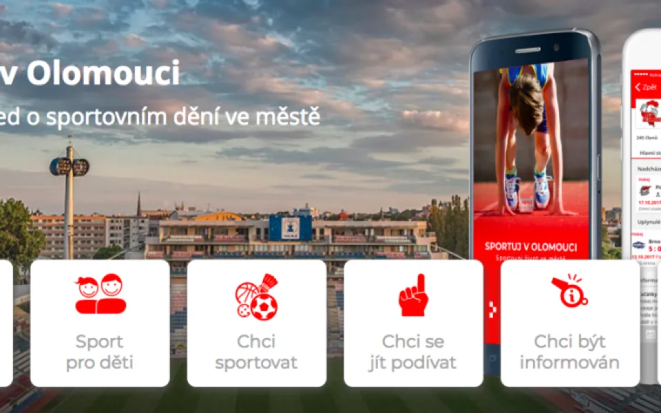 Město Olomouc představilo nový web a aplikaci Sportuj v Olomouci