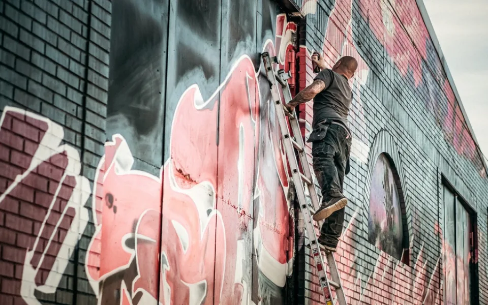 Sprejer poškodil plot u domu graffiti. Hrozí mu až rok za mřížemi