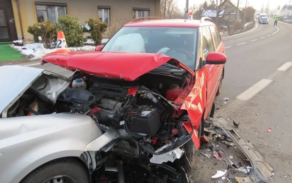 FOTO: Co stálo za dopravními nehodami? Úlek z velkého ptáka, nezabrzděné auto i námraza na silnici