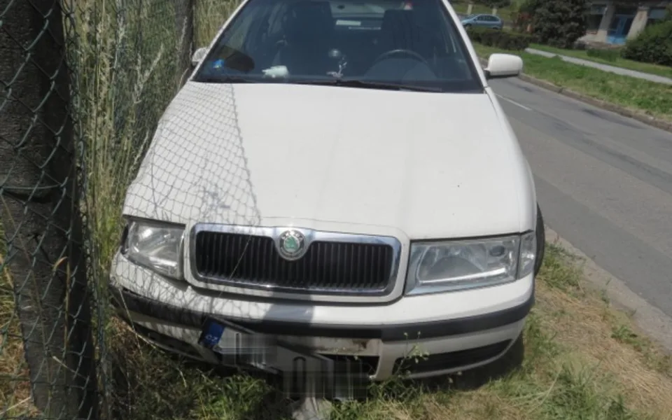 Řidička s 3,80 promile v krvi nabourala do auta, ale v jízdě pokračovala dál. Zastavil ji až náraz do plotu