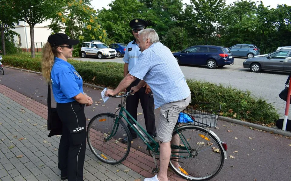 FOTO: Při kontrole cyklistů nebyl zjištěn žádný vážnější prohřešek