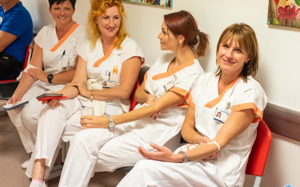 Rehabilitační oddělení se zúčastnilo prvního skupinového odběru krve zaměstnanců ve Fakultní nemocnici Olomouc