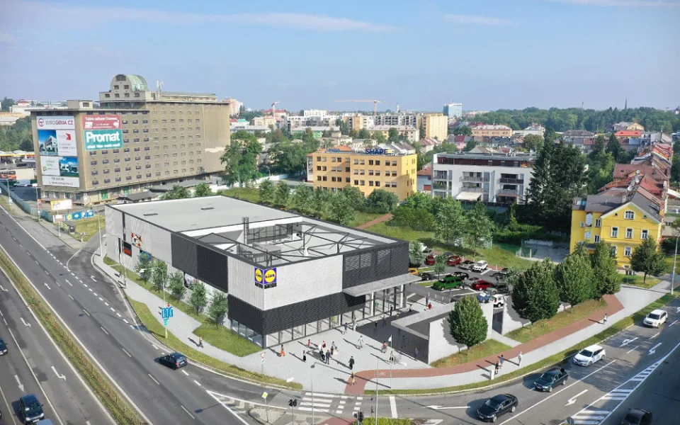 Vizualizace nové prodejny
