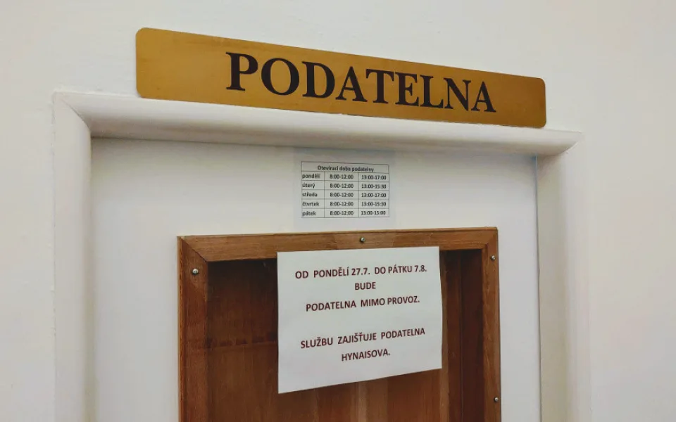 Podatelna na olomoucké radnici bude dočasně mimo provoz