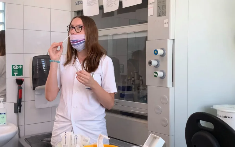 Aplikace screeningového testu na dobrovolnici z LF UP