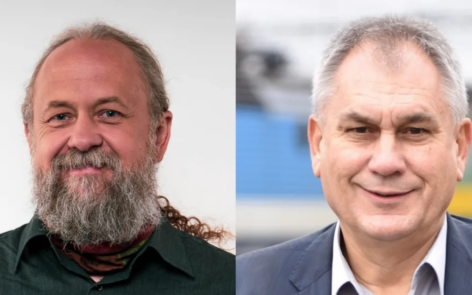 Marek Oštádal za STAN (vlevo) a Jan Zahradníček za ANO (vpravo)