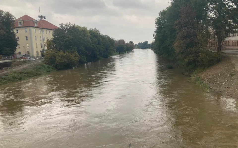 Řeka Morava dnes ráno.
