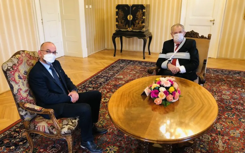 Prezident Miloš Zeman a Jan Blatný