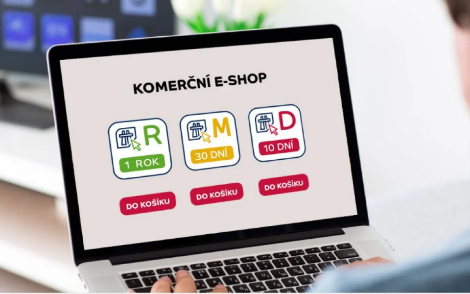 Dálniční známky budou na eshopu rozděleny podle druhu. 