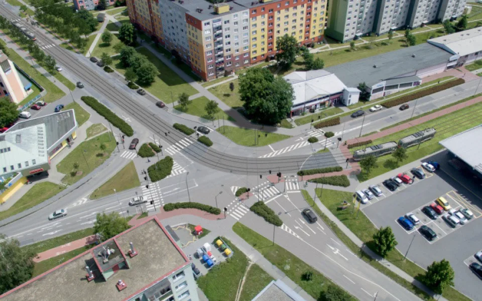 Práce na prodloužení tramvajové trati na Nové Sady začnou v březnu