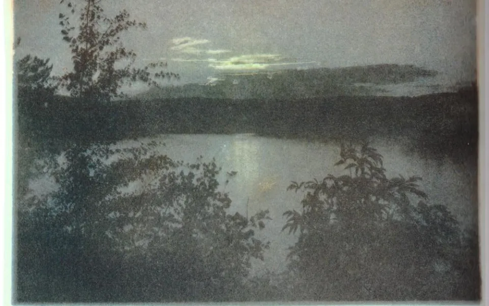 Nokturno. Barevný gumotisk, V. J. Bufka 1908, Moravská galerie v Brně, převzato z publikace Antonína Dufka v Torstu.