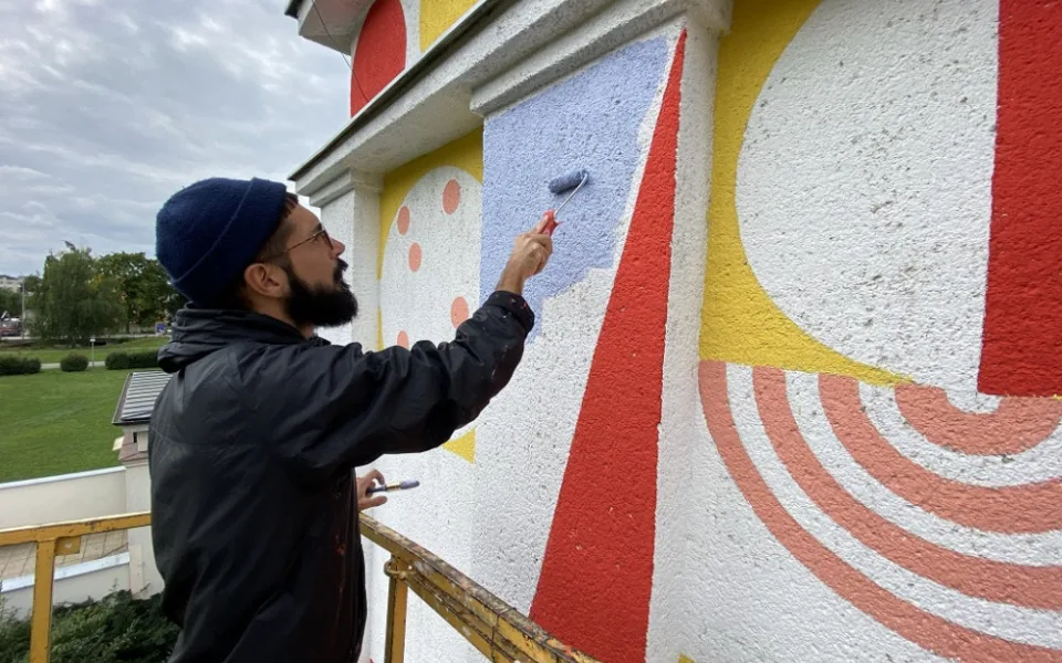 FOTOGALERIE: Prostějovská hvězdárna slaví šedesát let, ozdobil ji obří mural
