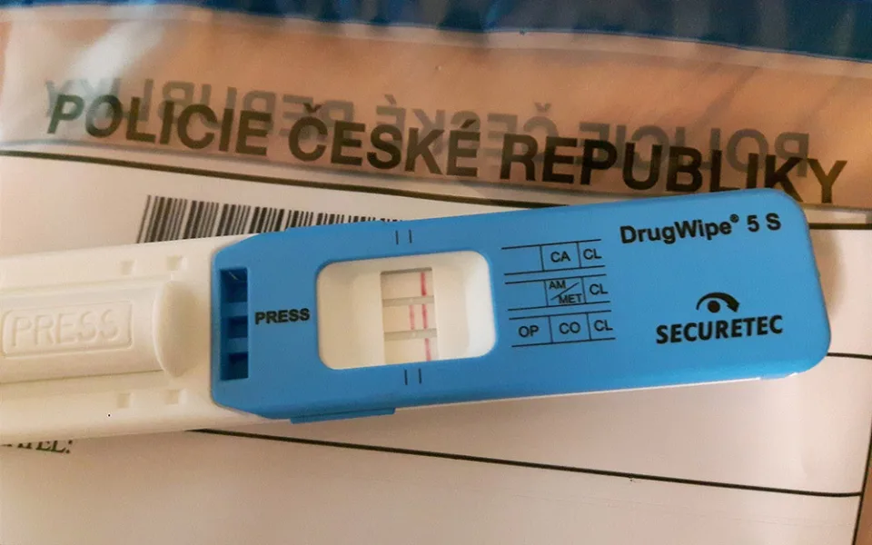 Rychlý jednorázový test Drugwipe -Ilustrační foto