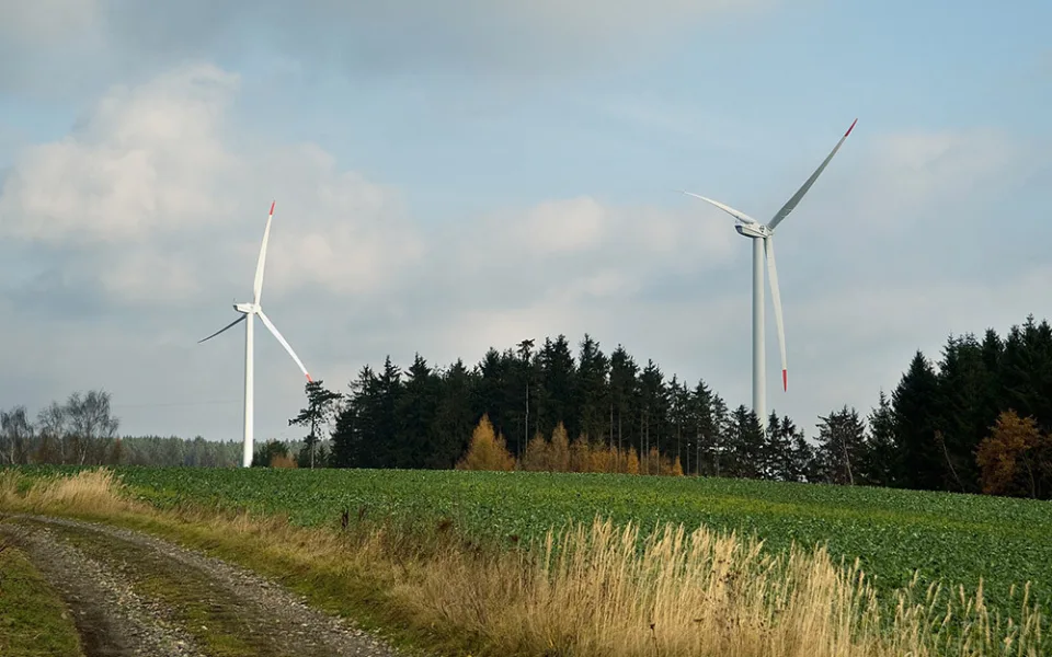 Větrné elektrárny - ilustrační foto