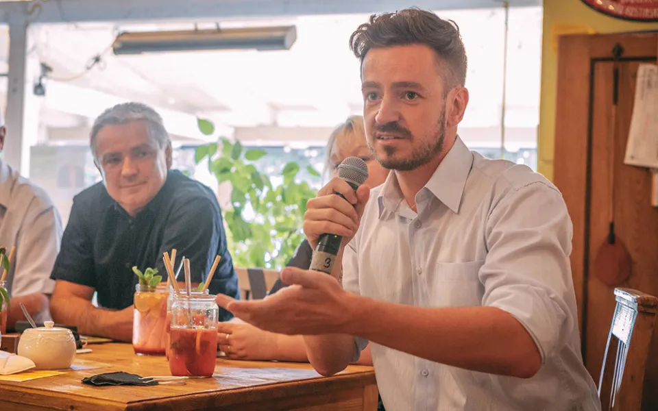 Kandidát na primátora města Olomouce Viktor Tichák