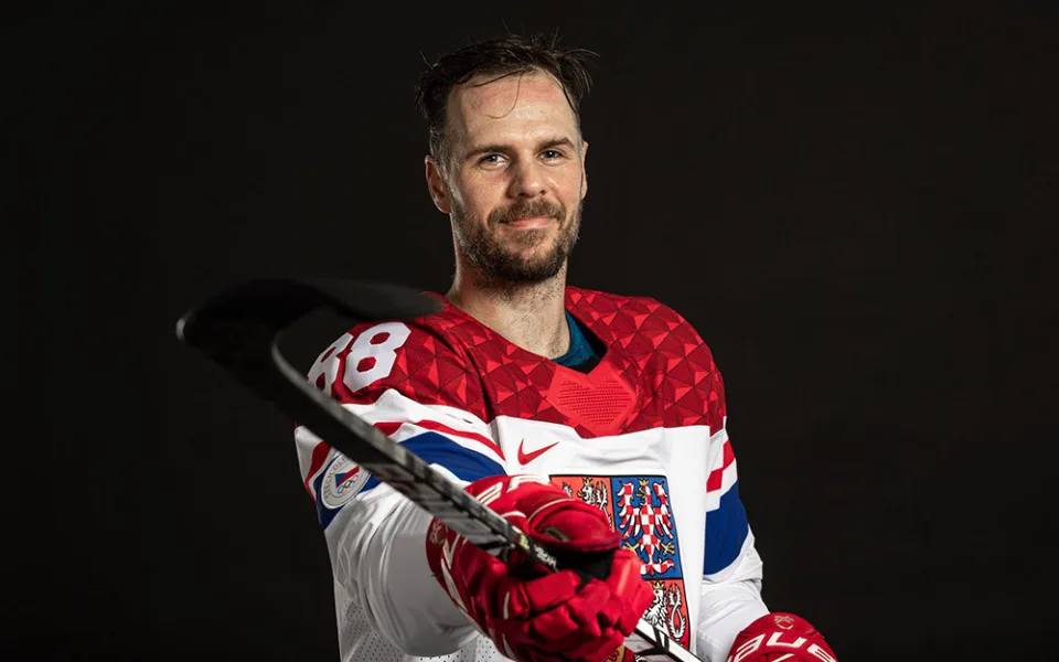 Jedna z hvězd české hokejové reprezentace, rodák ze Šternberku, David Krejčí
