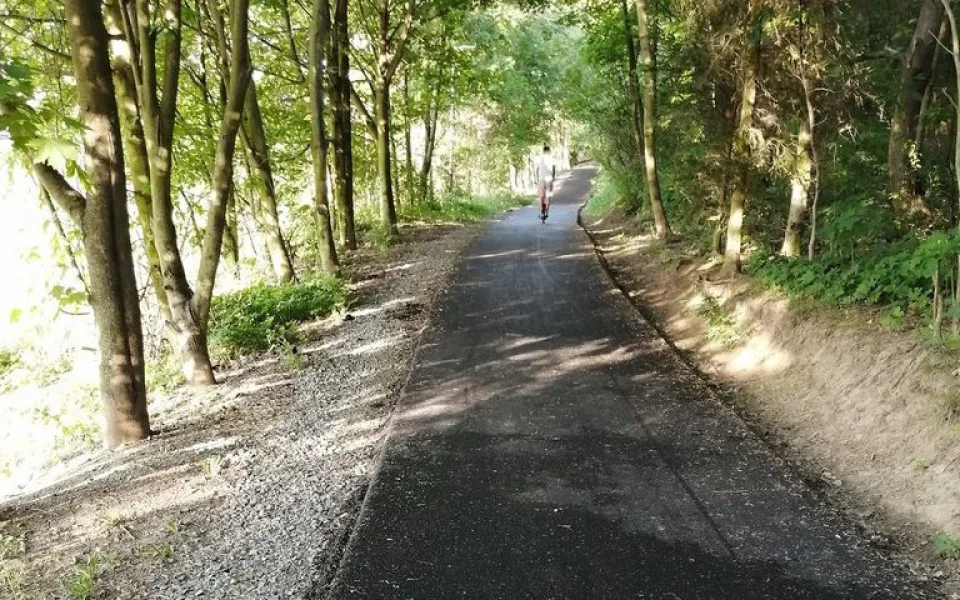 U Plumlovské přehrady vyrostla další část cyklostezky. Některým lidem se nelíbí asfalt v lese