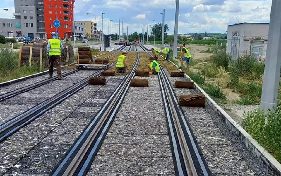 Tramvajová trať o délce 1200 metrů má být dokončena letos v říjnu