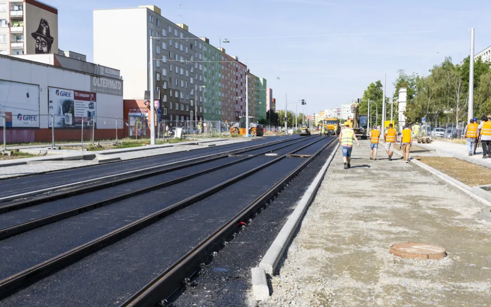 Část Zikovy ulice se brzy otevře, stavba tramvajové trati v Olomouci pokročila