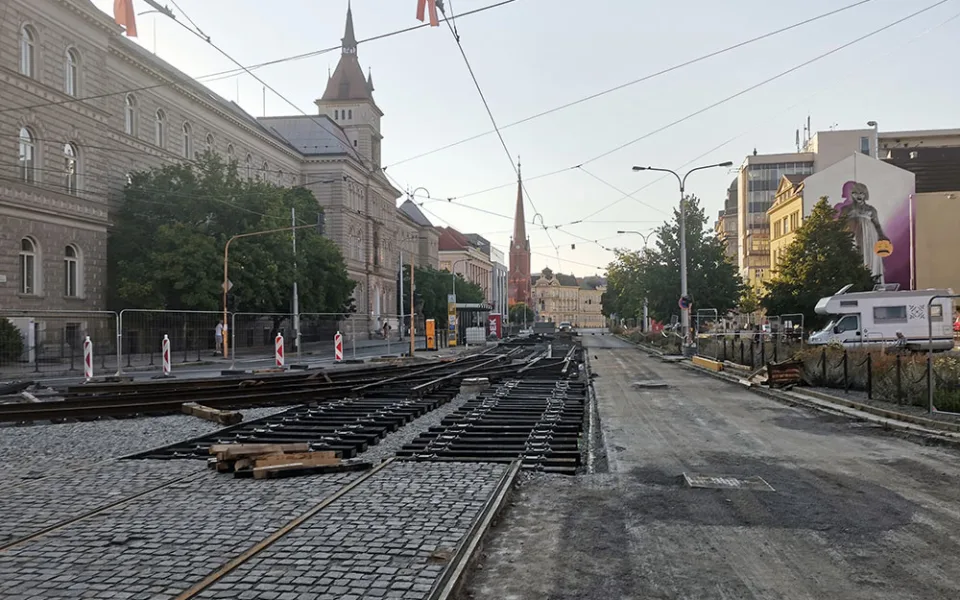 Rekonstrukce křižovatky u okresního soudu v Olomouci - ilustrační foto