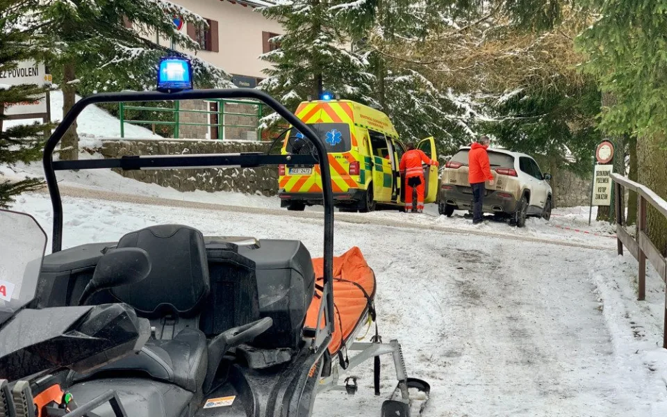 srážka snowboardistky a lyžaře na Dolní Moravě 10.12.2022