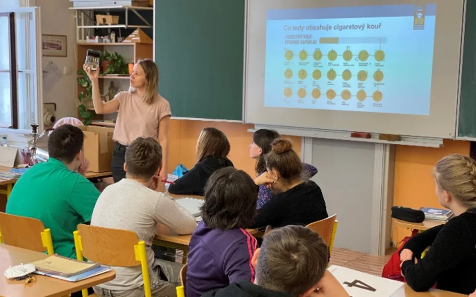 Snímek z preventivního programu nazvaného Jsem nezávislý, nekouřím