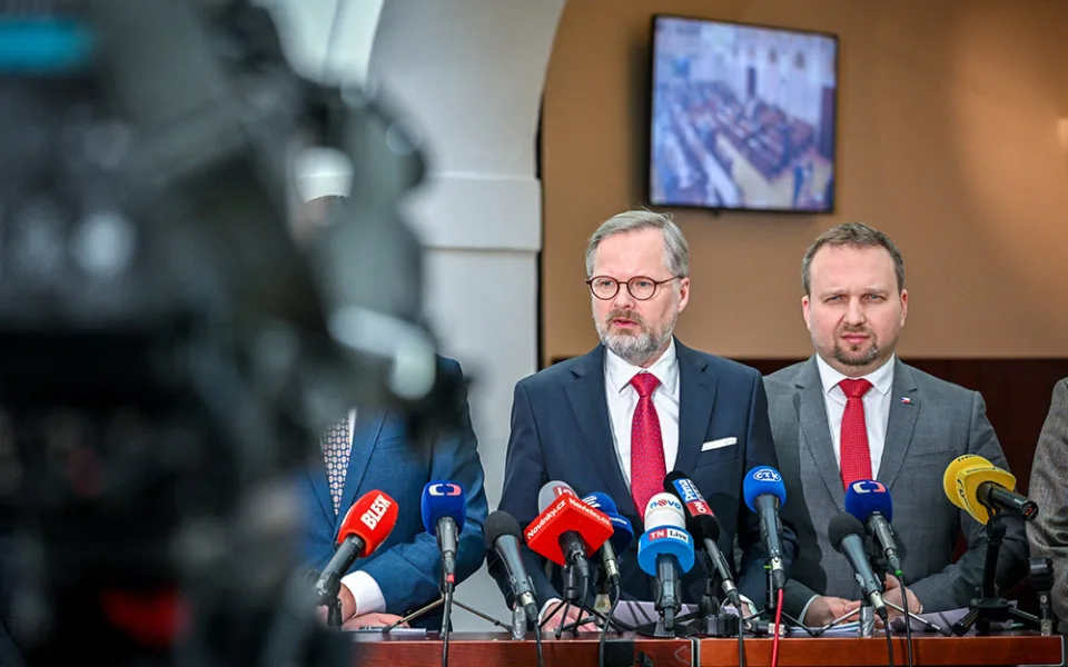 Předseda vlády Petr Fiala, Ministra práce a sociálních věcí Marian Jurečka