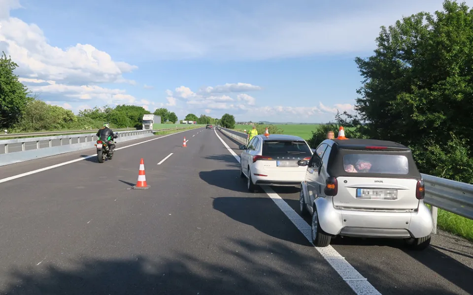 Dopravní nehoda se stala na 251,5. km dálnice D35