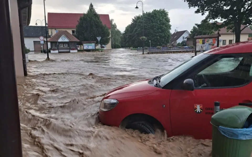 Blesková povodeň zasáhla sedm obcí na Přerovsku