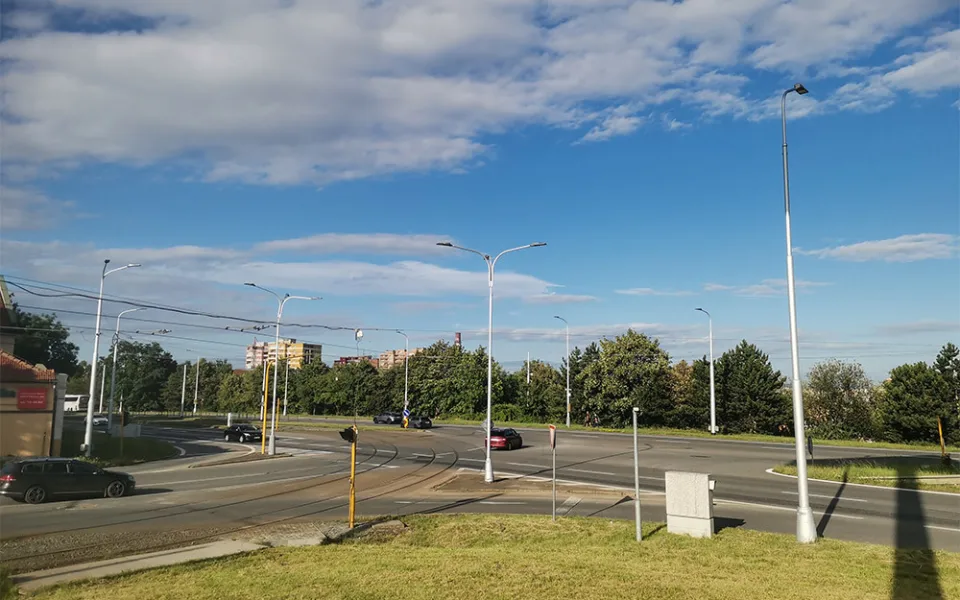 Křižovatka ulic Brněnská a Hraniční v Olomouci