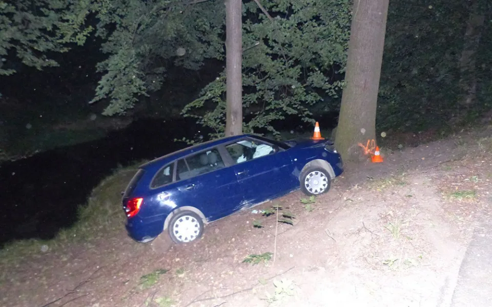 Mladík na Jesenicku narazil s autem do stromu. Za volant sedl pod vlivem alkoholu, opiátů a se zákazem řízení