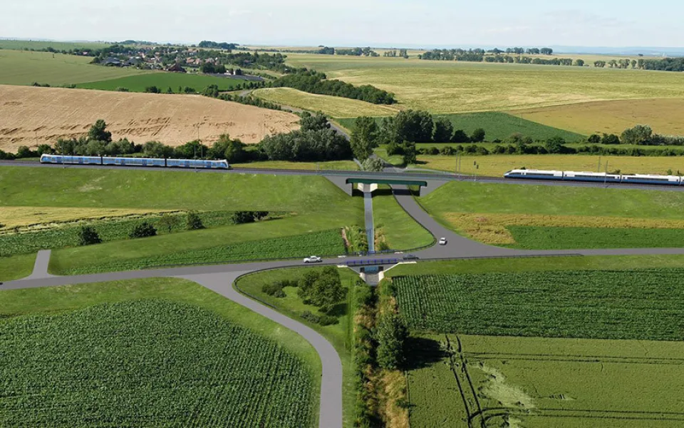 Vizualizace nové podoby úseku trati Přerov - Brno