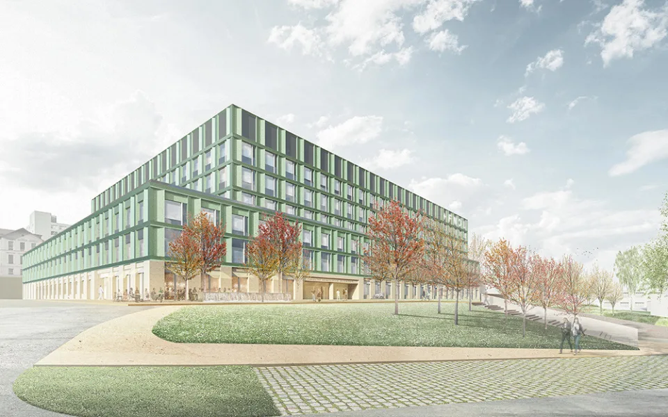 Vizualizace pavilonu B Fakultní nemocnice Olomouc