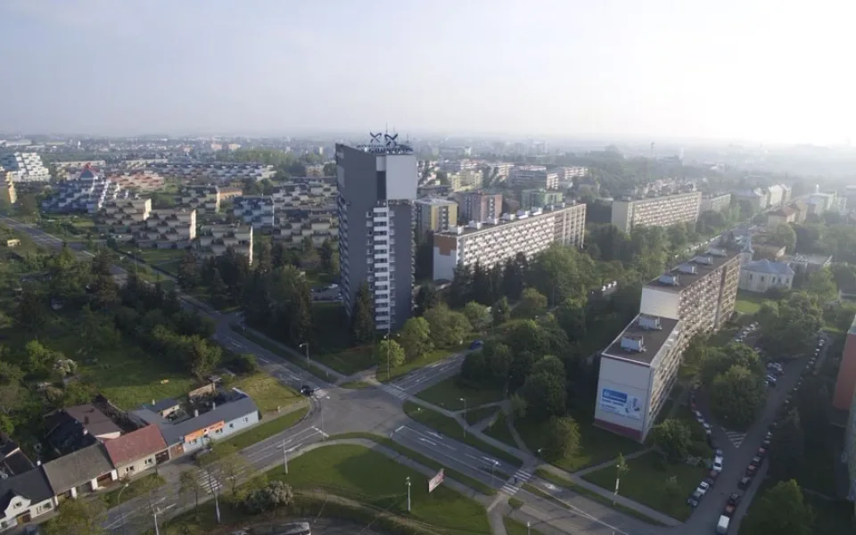 Křižovatka u vodojemu v Olomouci - ilustrační foto
