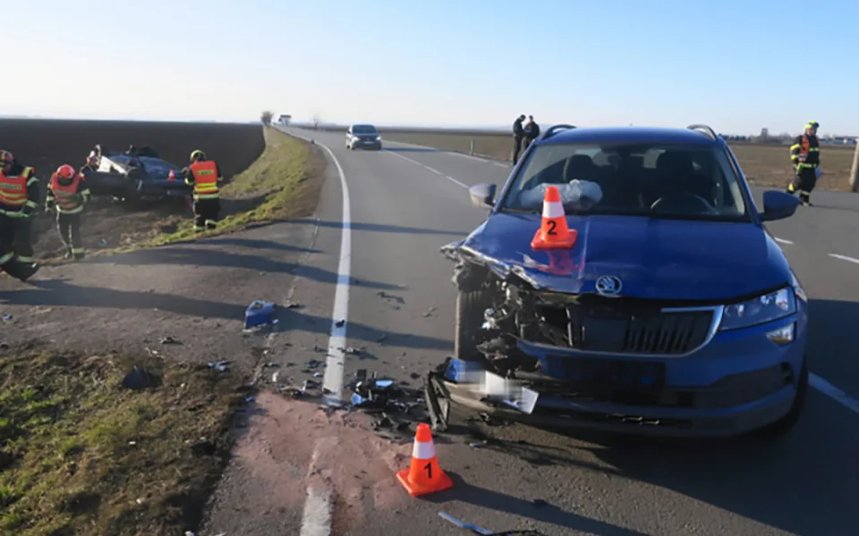 Dopravní nehoda nedaleko města Tovačov