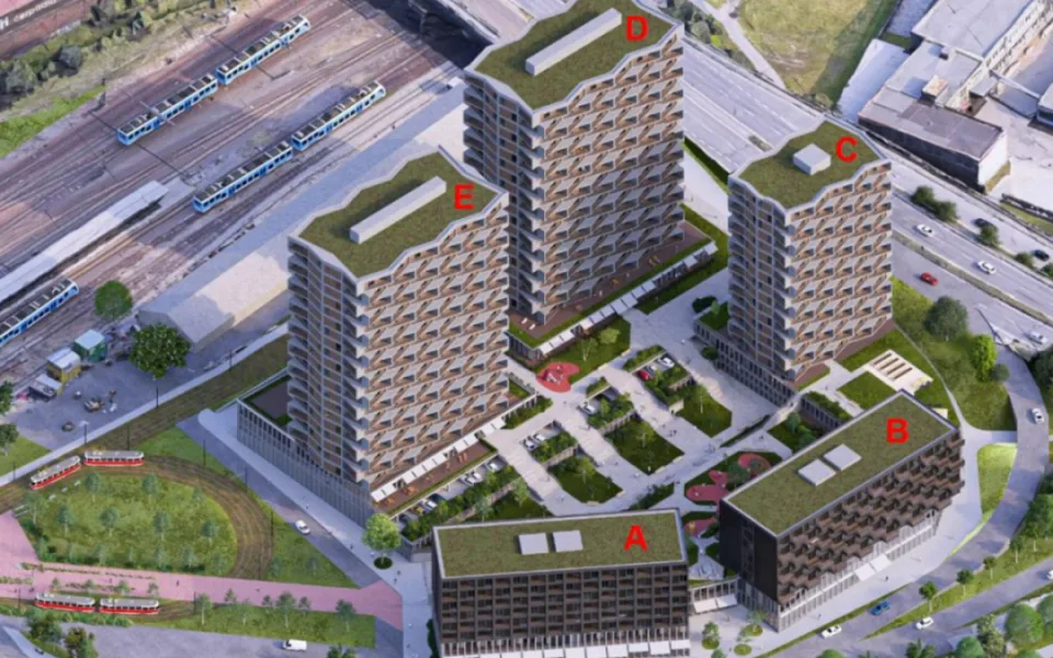 Vizualizace komplexu Smetanka park v Olomouci