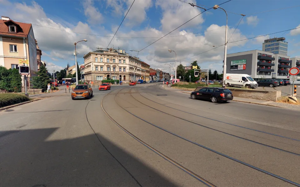 Na pomezí ulic Palackého a Litovelská proběhne rozsáhlá rekonstrukce kolejí a další infrastruktury