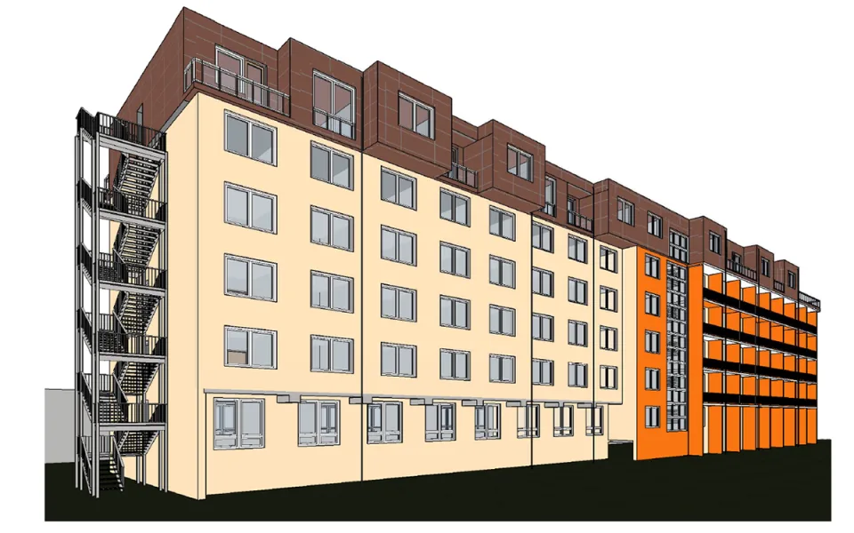 Vizualizace nové podoby kolejní budovy Univerzity Palackého v Olomouci