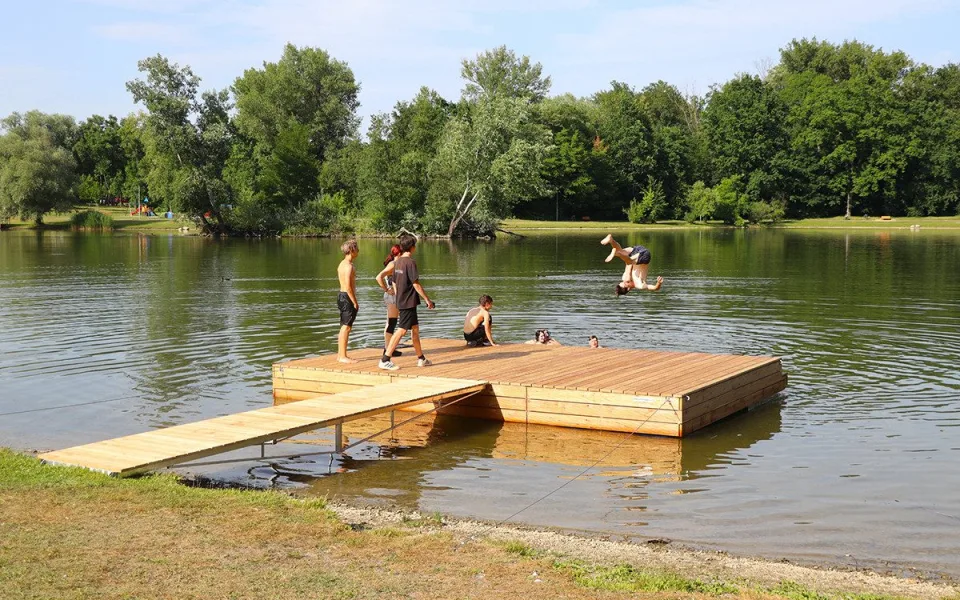 Nové molo na přerovské Laguně