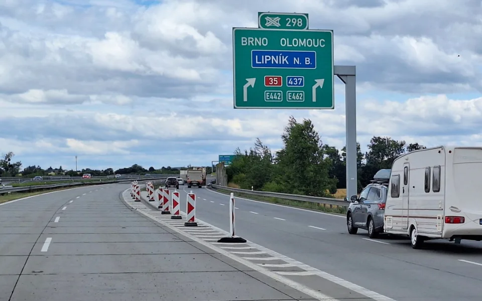 Řidiči pozor! Začínají opravy D1 u Lipníku nad Bečvou